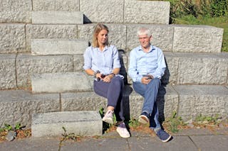 Monica Vandaskog Valen (Sp) og Lars Einar Hollund (H).
