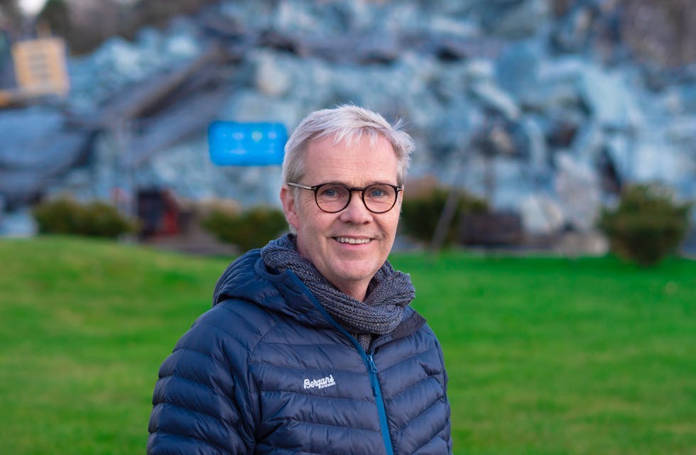 Trur på oppgang: Bjørn Storebø hos Blink Hus Valvatne har 12 einingar til sals i Sveio om dagen. På blokka har han 50 til.