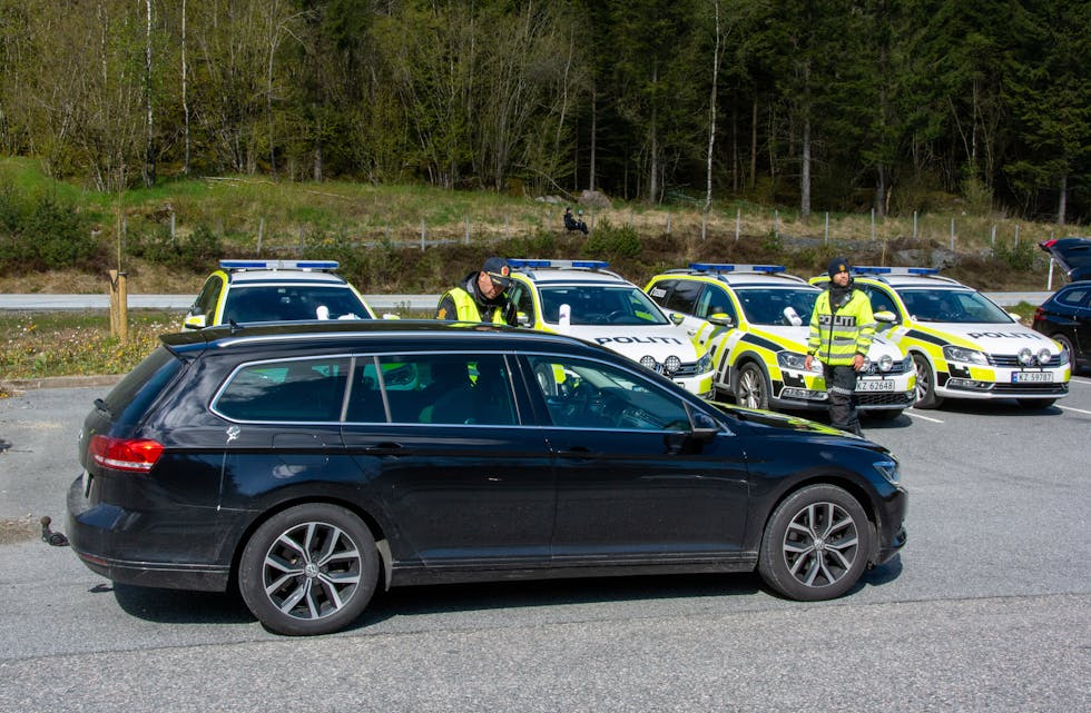 Ein del av trafikktryggleiksarbeidet i Noreg er fartskontrollar som her på Haukås.