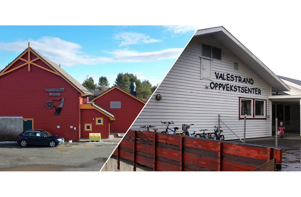 Auklandshamn skule og Valestrand oppvekstsenter.