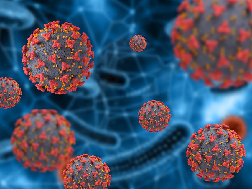 Illustrasjon av koronaviruset.