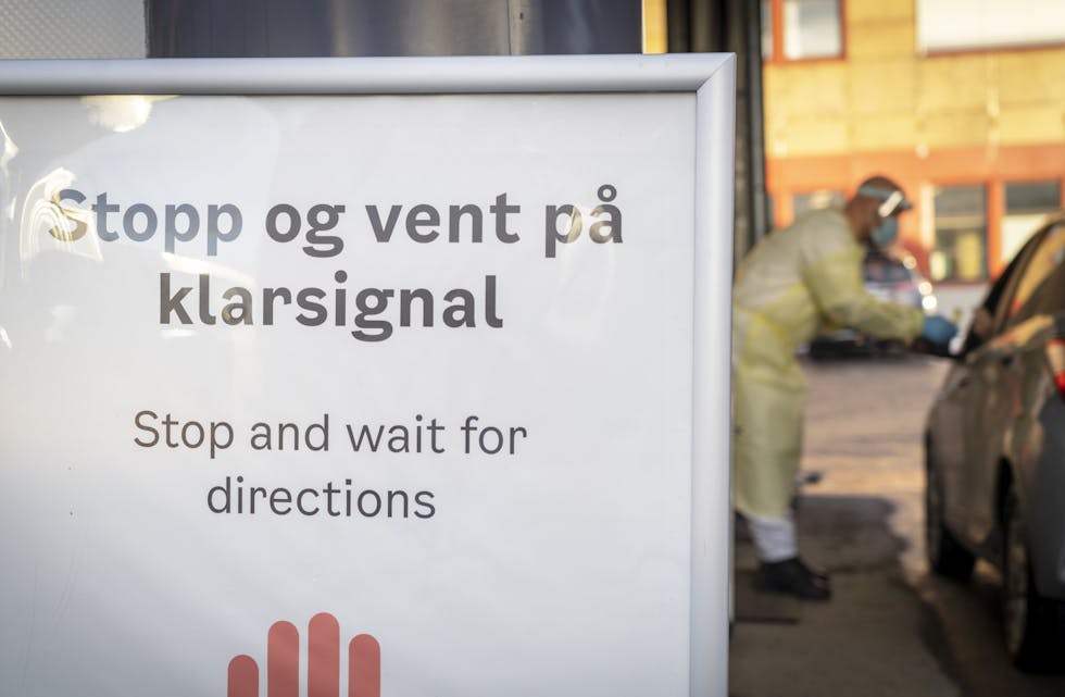 Koronatesting på Rommen i Oslo. Foto: Ole Berg-Rusten / NTB