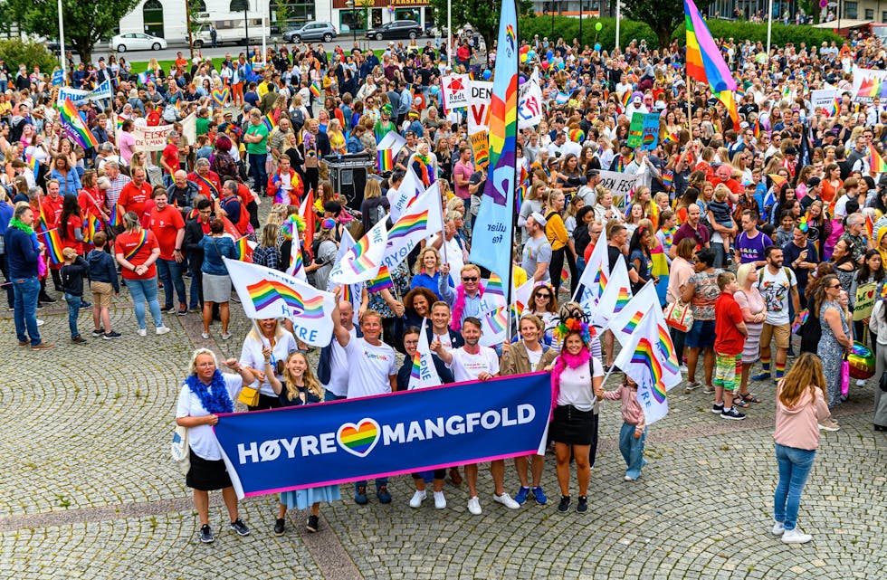 Til helga er det på ny Pride i Haugesund.
FOTO: HØGRE