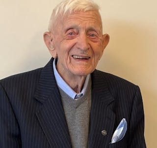 Nils Severin Økland, fødd og oppvaksen i Auklandshamn, fyller 108 år torsdag 16. februar.
Foto: Privat