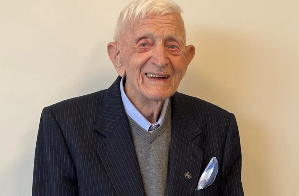 Nils Severin Økland, fødd og oppvaksen i Auklandshamn, fyller 108 år torsdag 16. februar.
Foto: Privat