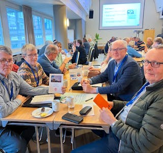 Sveibuar på nyttig eldrerådskurs i Bergen. Frå venstre Sveio Helge Matre, Rakel Øyerhamn, Mathias Vikse og John Gustav Eilerås.