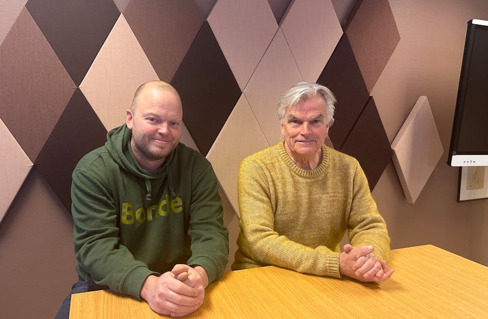 Leiar i Tysvær Bondelag Ståle Hustoft og restauranteigar Finn Lothe er klare for regionalt samarbeid om matproduksjon. Foto: Haugaland Vekst