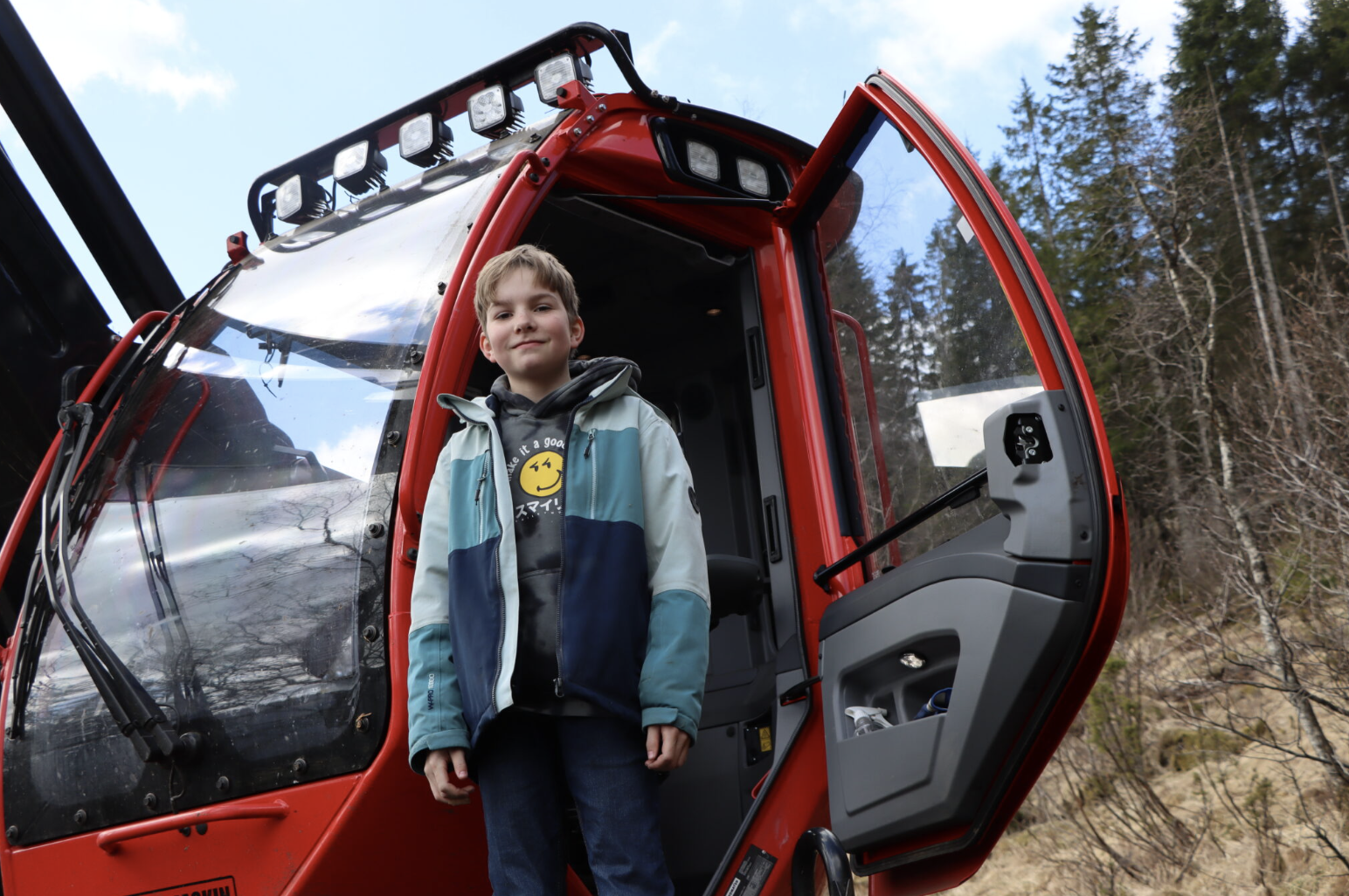 Edvard Langhelle (11) frå Sveio har skogsmaskin på ønskjelista.
Foto: Irene Mæland Haraldsen