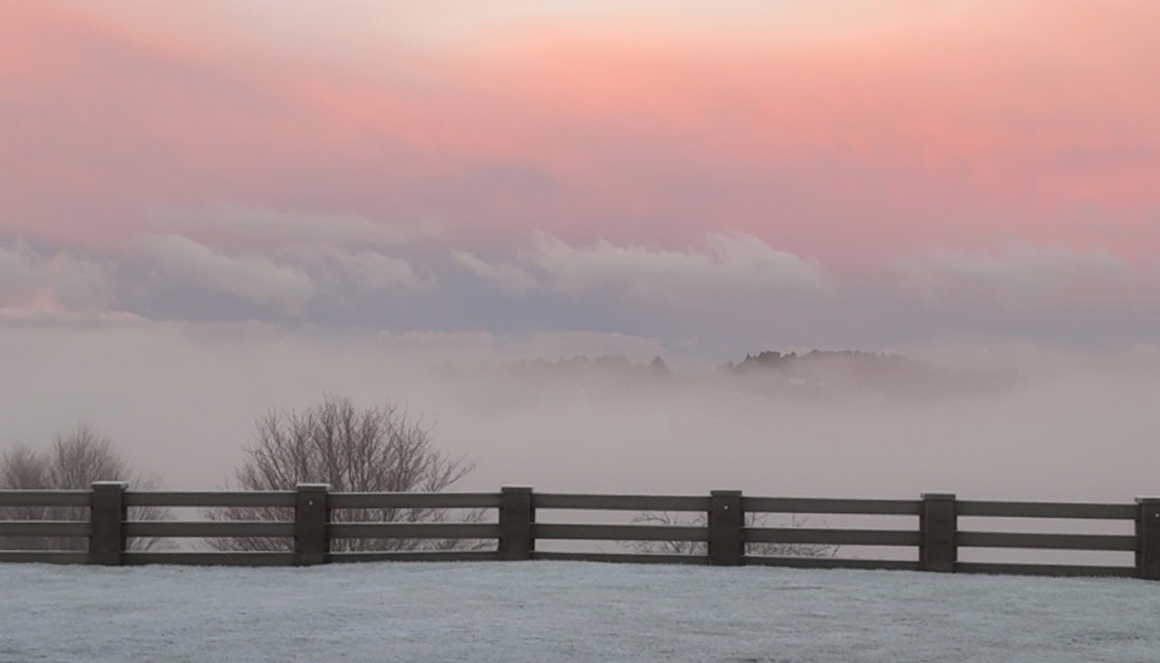 Nydelig vintermorgen på Rophus. FOTO: Marianne Haukås